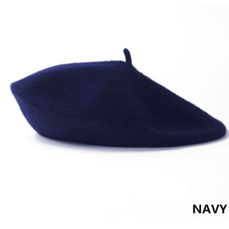 Stylish Women Solid Wool Beret French Artist Beanie Hat For Cozy Winter Days