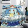 Pokemon Rocket Turtle Print Flannel Blanket,High Quality Comfortable for All Seasons,Home Decor,Warmth and Comfort,Perfect for Christmas Gifts