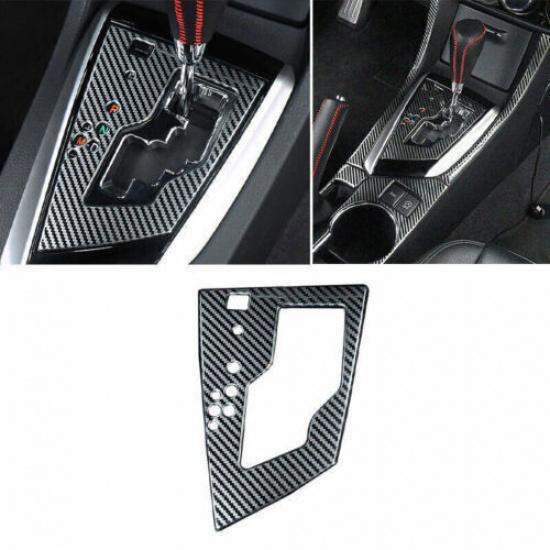 Carbon Steel Center Console Gear Shift Panel 2014- Fiber For Toyota Corolla
