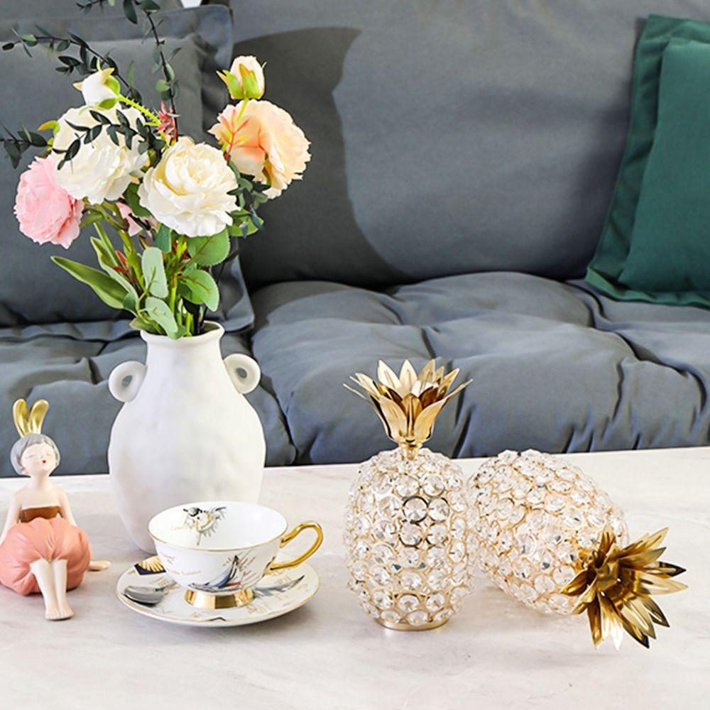 Pineapple/Pear/Apple European Decorations Electroplating Ornaments Crystal Alloy Ornaments  Party