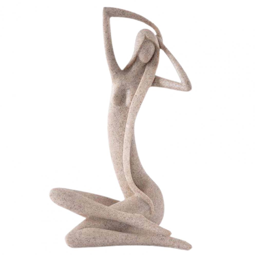 

Домашний декор, прочная ручная работа, неувядающая статуэтка из смолы, длинноволосая женская статуэтка, домашний декор белый