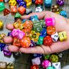 35 Polyhedral Dice with 5 Black Pouches, 5 Complete Colors Dice Sets of D4-D20 Compatible with DND RPG Table Games JXB