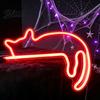 Energy Saving Wall Decor Cat LED Neon Sign Sconce for Bedroom Decor Cute Cartoon Animal Heart Shaped Light Light Decorative Lamp Living Room