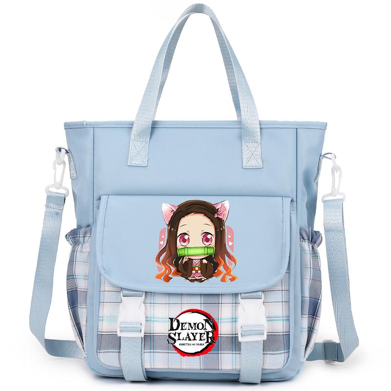 Demon Slayer Tote Bag Crossbody Bag Carrying Bag Shoulder Bag for Teenager Girl Boy Back To School Bag Men Women Leisure Travel Bag Mochila