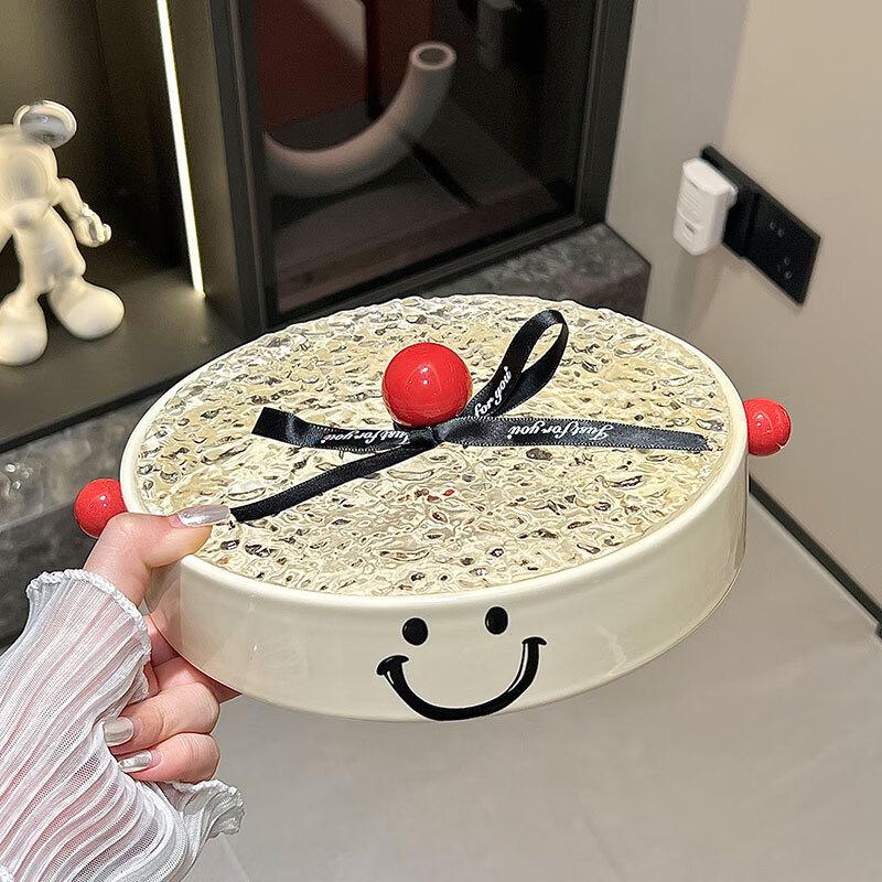 Creative Smiling Ceramic Snack Plate