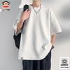 Herren Waffelstrick Kurzarm-T-Shirt