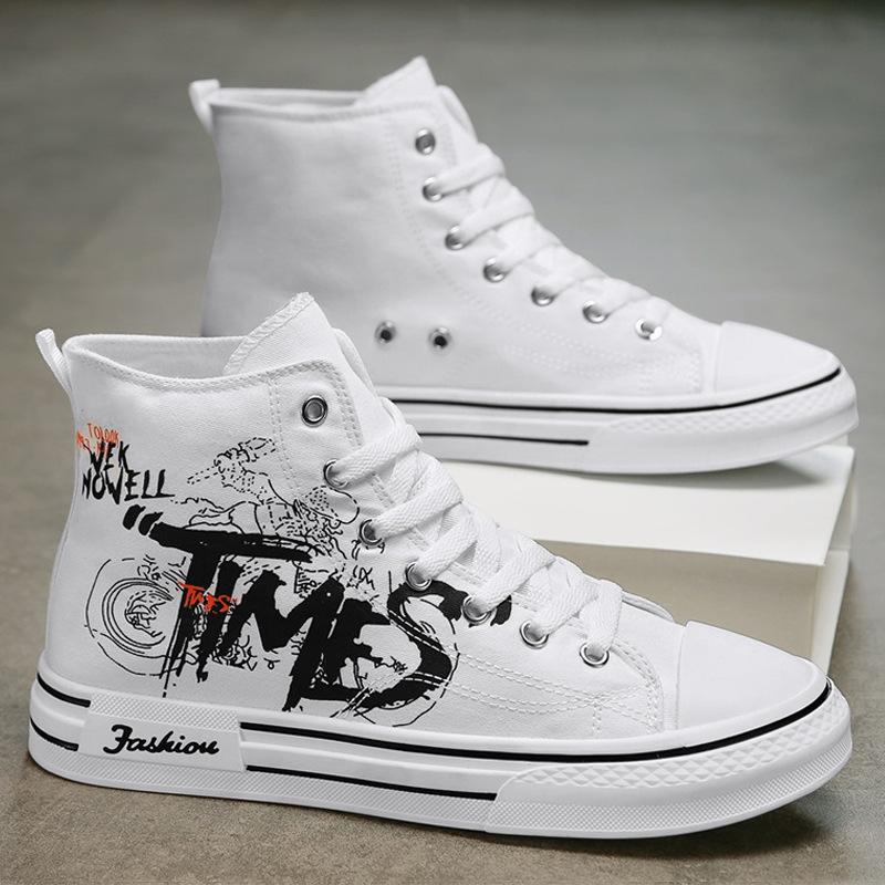 Fashion Men Casual Shoes High Top Canvas Shoes for Men Lace Up New Fashion Platform Tenis Men's Sneakers Male Vulcanize Shoes