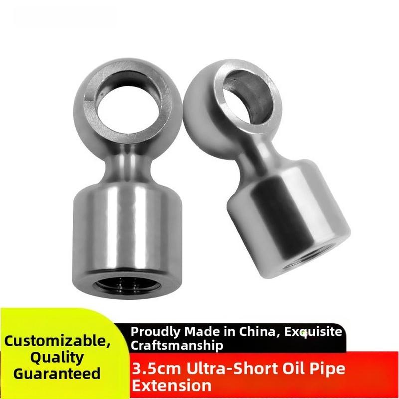 Stainless Fitting Silver Brake Hose Extension 304 Stainless Steel Ultra-short 3.5cm For Tight-space Installation