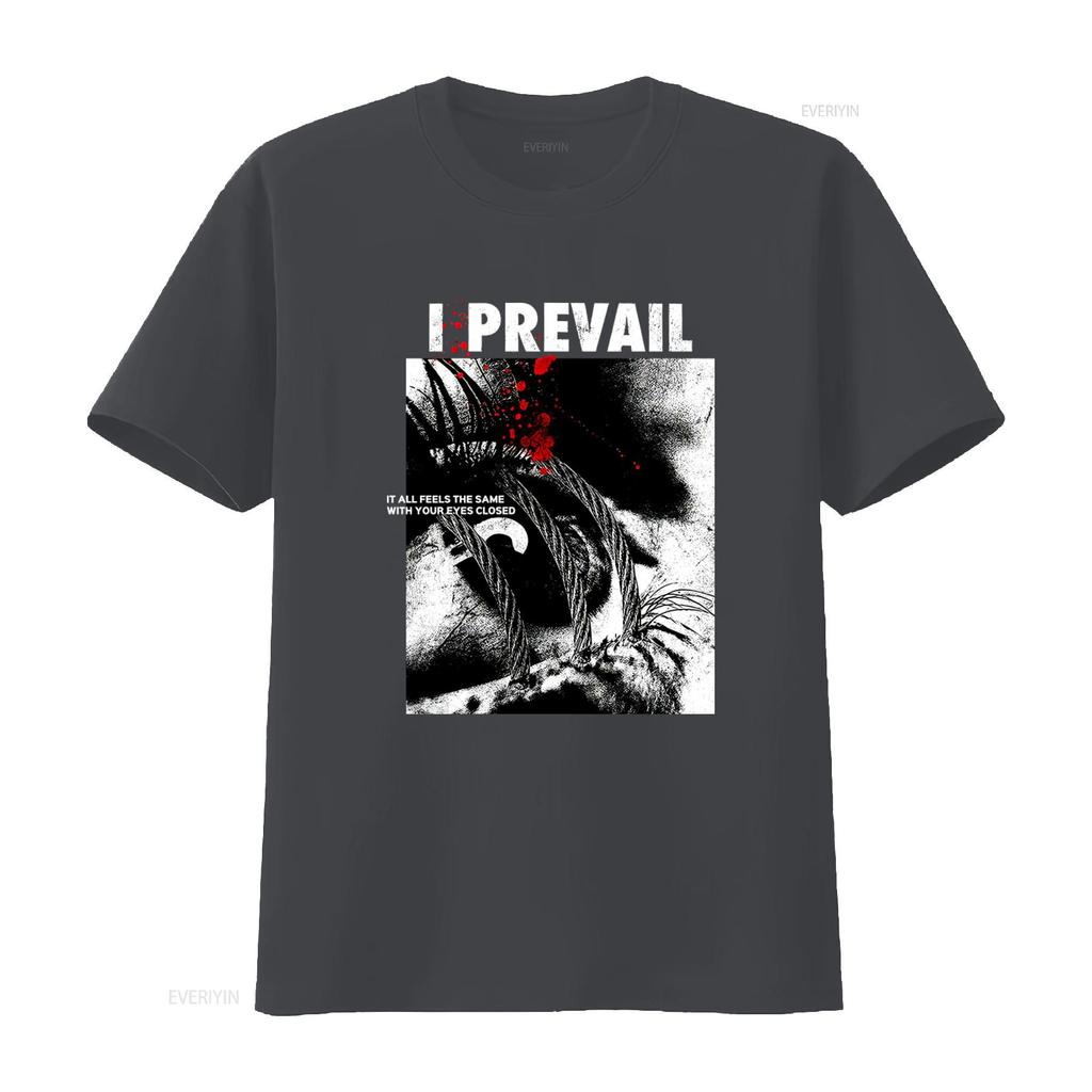 I Prevail Band T Shirt Metalcore Pop Metal Post Hardcore DTG Fashion Music Streetwear with Eyes Design vintage Washed