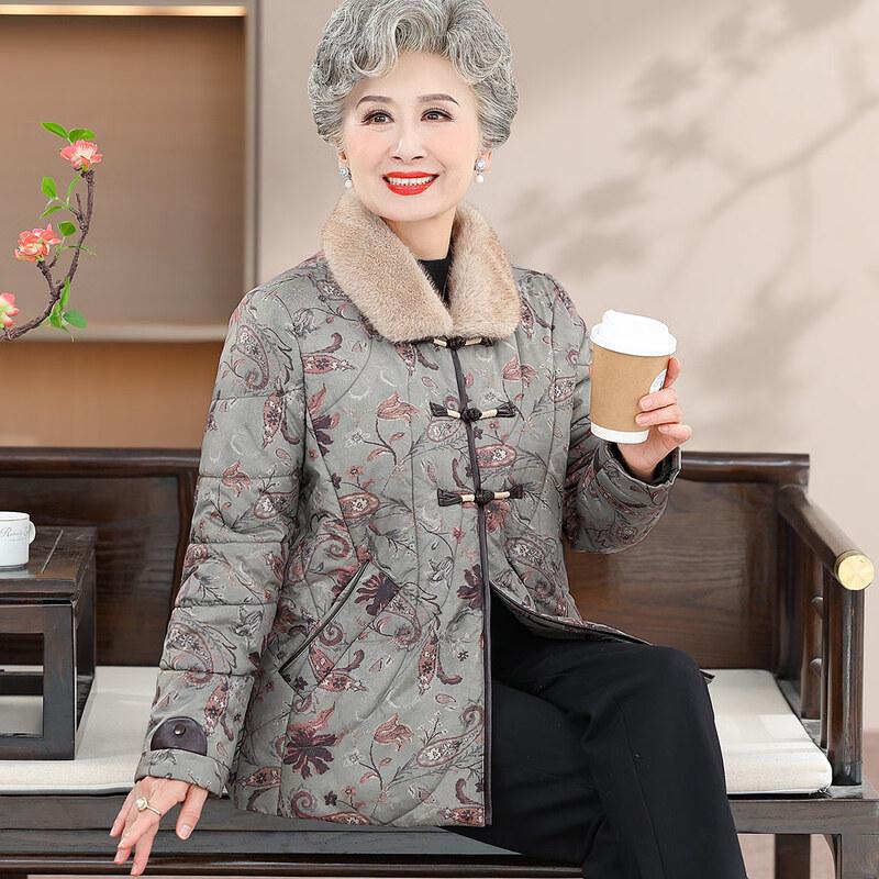 

YUZHAOLIN Женская новая зимняя куртка в китайском стиле с хлопковой подкладкой 4XL