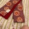 Used Reversible Half-width Obi Chrysanthemum Pattern