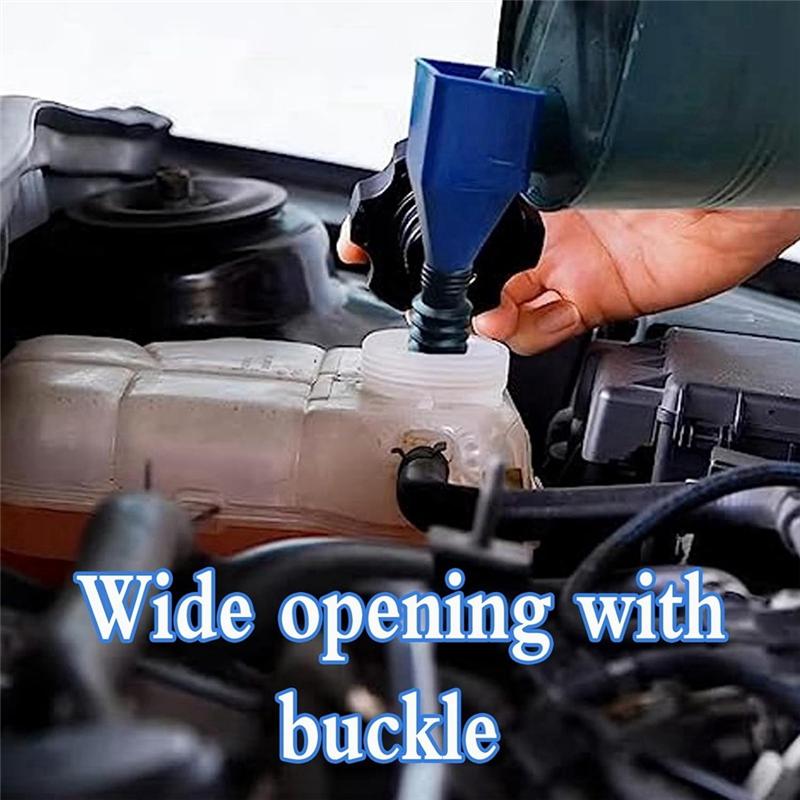 

NEW-4Piece Oil Filling Funnel Multi-Function Pour-Free Funnel Snap-On Funnel For Automobile Oil And Household Use