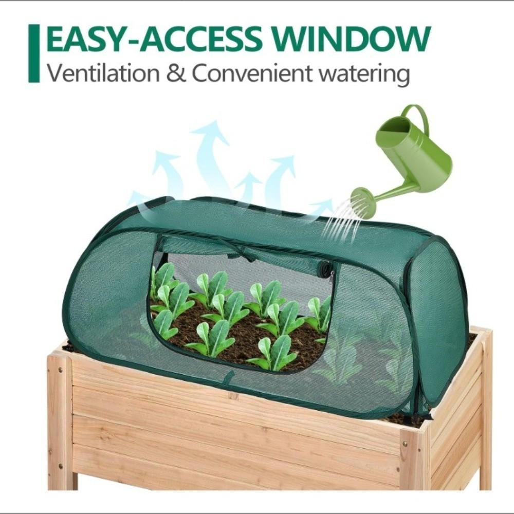 Clear PVC Garden Mesh Plant Cover Insulated Plant Cover Waterproof Pop Up Plant Netting Insect Bird Barrier Folding