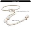 Vintage Cotton Linen Braided Rope Belt Adjustable Waistband Sash for Jeans Casual Outfits Youthful Unisex Design