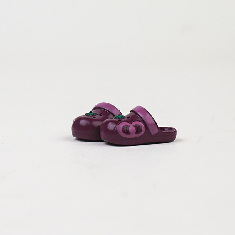 

1 Pair of OB11 Doll Tomato Slippers Cute OB11 Accessories 1/12 Bjd Doll Shoes Decoration Detachable Doll PVC Material OB11