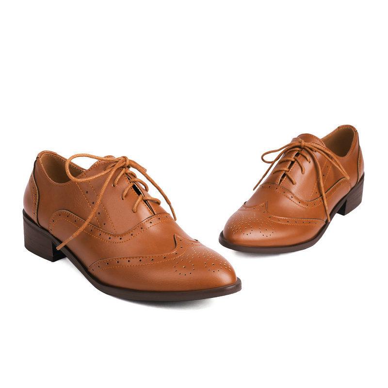 2025 New British Style Point Toe Casual Women Shoes Neutral Lace Up Trend Fashion Heels Shoes Spring And Autumn Women Shoes