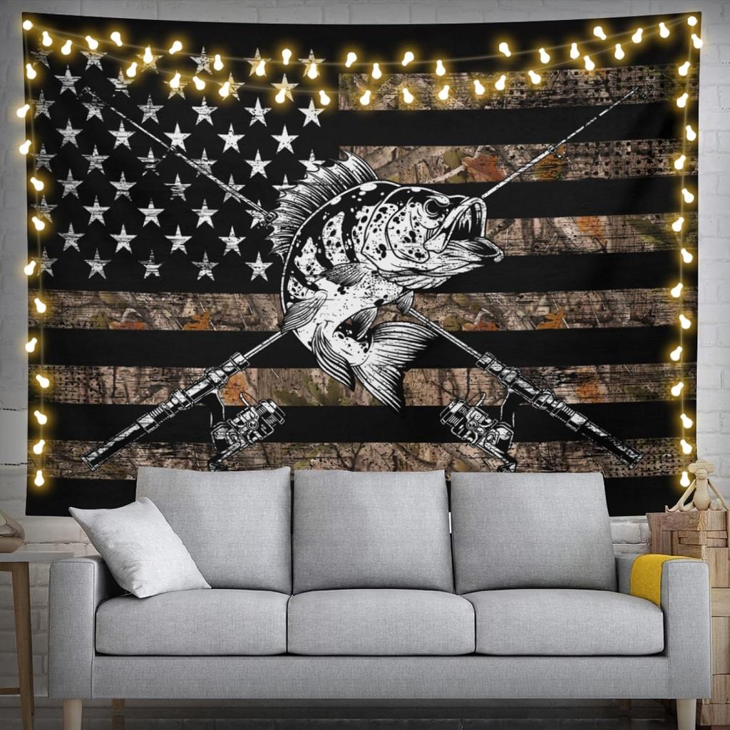 Japanese Yin Yang Koi Fish Tapestry Anime Cherry Blossom Wall Hanging Party Decorations Home Decor For Bedroom Living Room Dorm