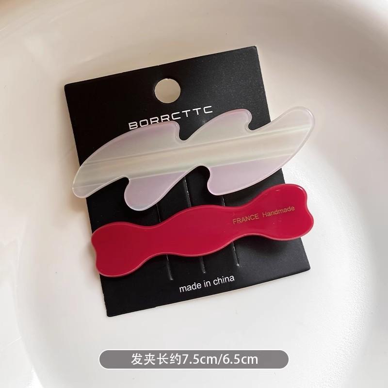 2Pcs/set New Women Temperament Wave Shape Acetic Hairpins Sweet Hair Decorate Side Hair Clips Barrettes Fashion Hair Accessories
