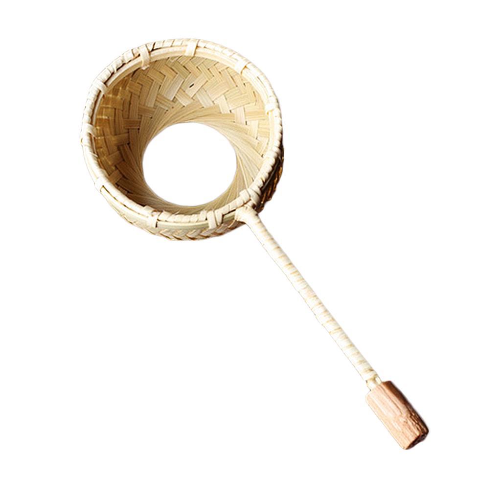 Bamboo Infuser Strainer Mesh Tea Filter Spoon Locking Spice Plain Nature For Spices, Loose