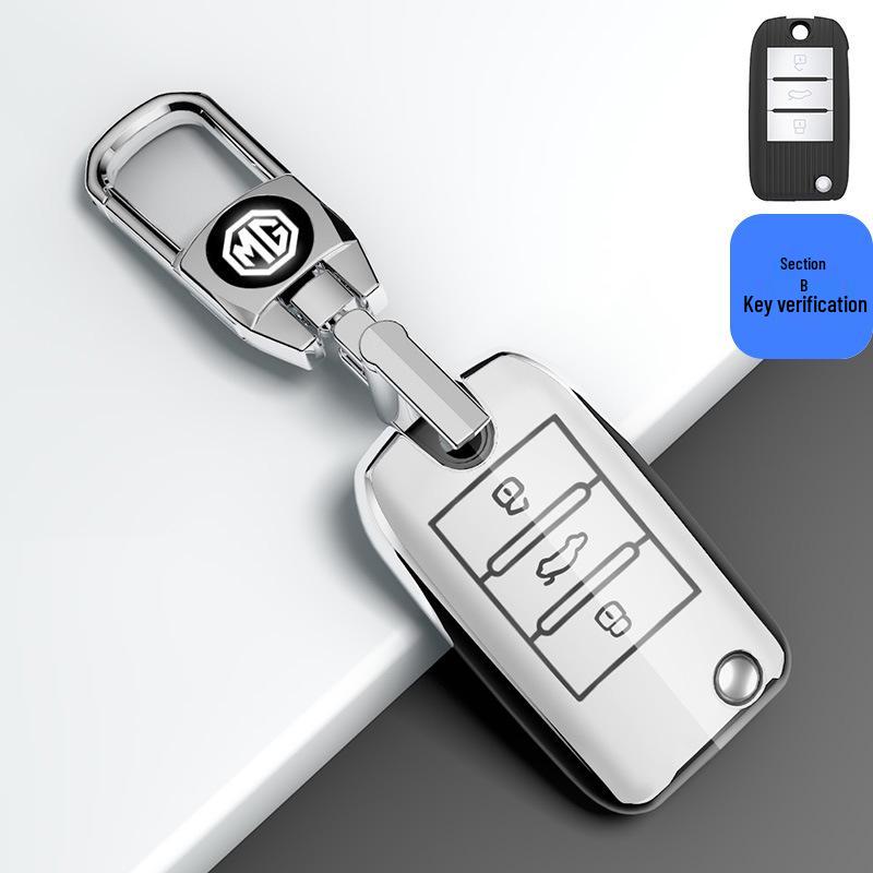 Compatible Key Case for MG 3/5/6, ZS, New Energy, HS, Rui Xing, and MG6 Pro - Third Generation Car Buckle Package