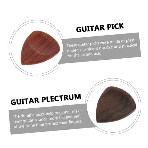 Ibasenice 4-Piece Wooden Guitar Picks with a Concave Design for Easy Grip, Suitable for Electric and Acoustic Guitars, Made from Rich Bass Wood