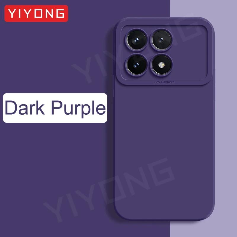 

Для PocoX6 Pro Чехол Мягкий жидкий силиконовый чехол для Xiaomi Poco X6 Pro Xiomi Mi Pocophone X7 5G Чехлы для телефонов For POCO X7 Pro темно-фиолетового