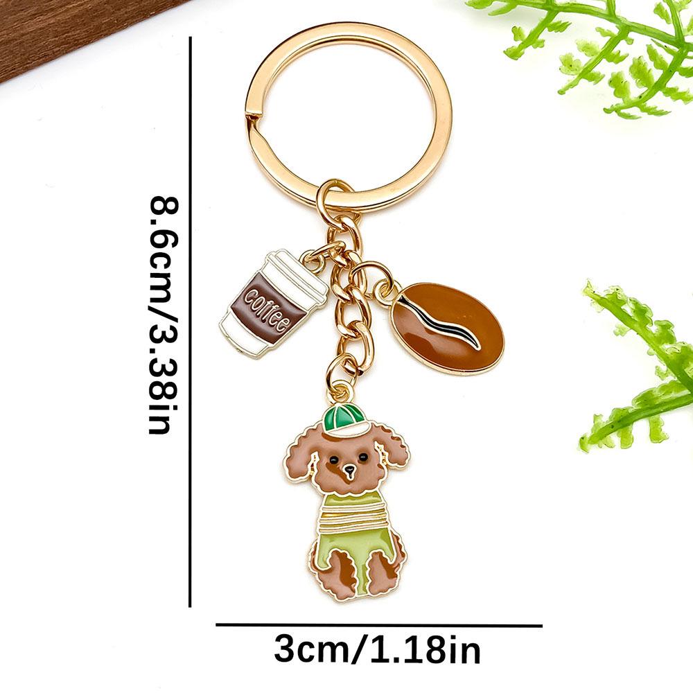 Cartoon Drip Oil Dog Keyring: Schnauzer, Corgi, Pekingese Zinc Alloy Pendant