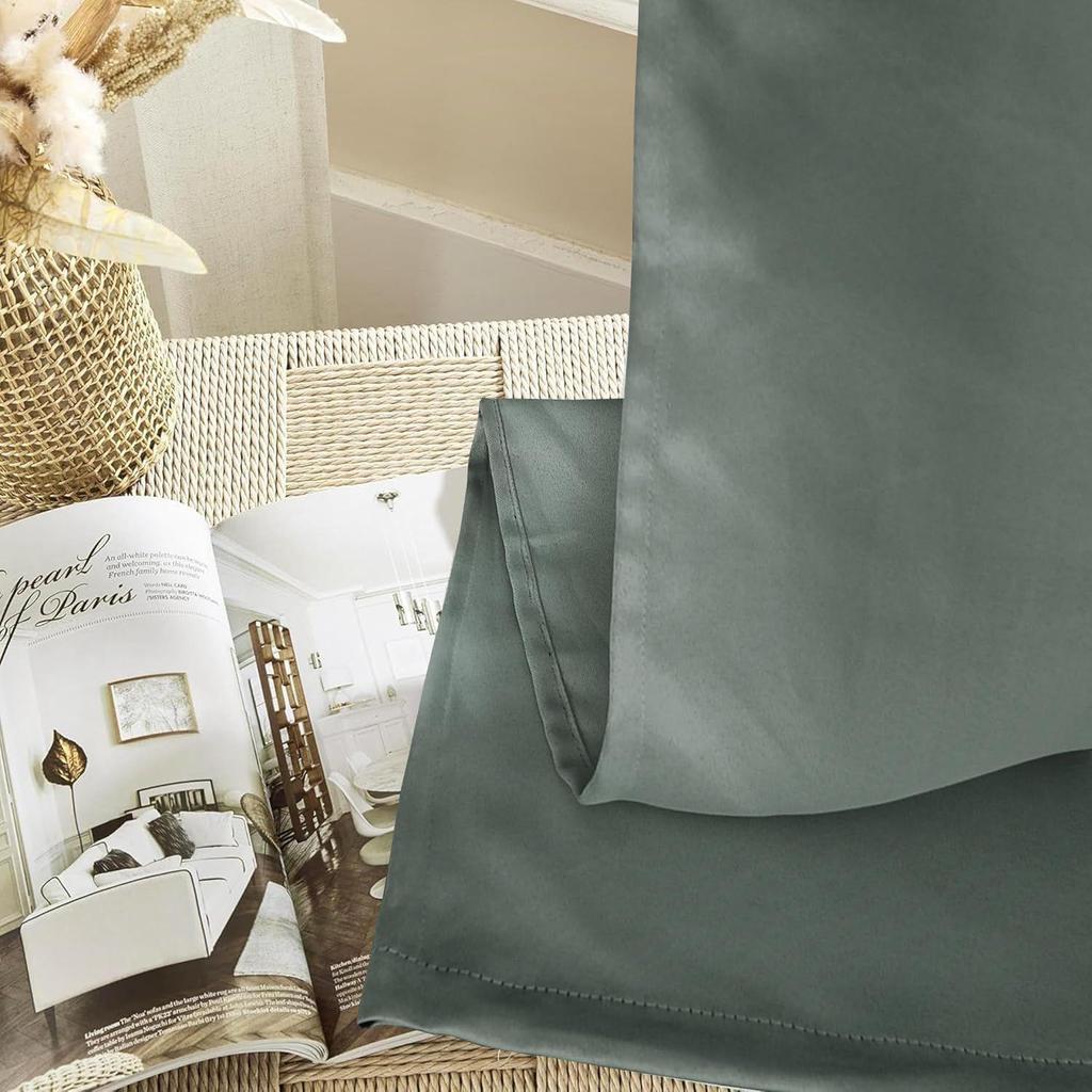 Polyester 100% Blackout Plain Window Curtains|100% Room Darkening| Blackout Window Curtains| 5 Feet |Set of 2| Plain Design |