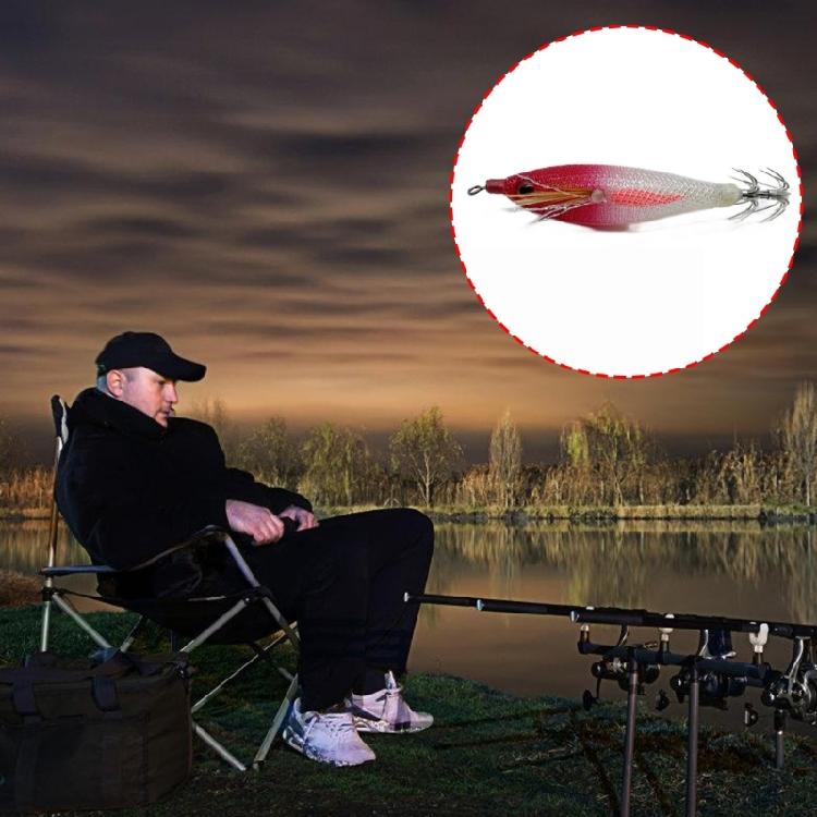 8cm 6g Fishing Lures Glow Jig Hook Shrimp Lures Baits Squid Jig Artificial Hard Baits Squid Jig Cuttlefish Hook