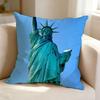 New York USA S-Statue of Liberty  Square Double-Sided printed Pillow Case Bedroom Bedside Pillow Sofa Cushion Cover
