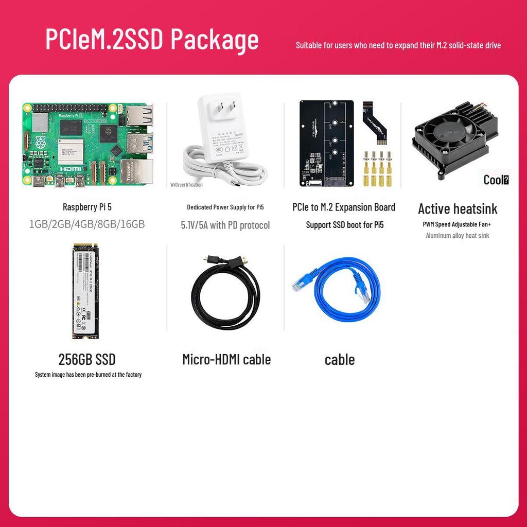Płyta rozwojowa Raspberry Pi 5. generacji - Zestaw AI 4B z OpenClaw do programowania w Pythonie