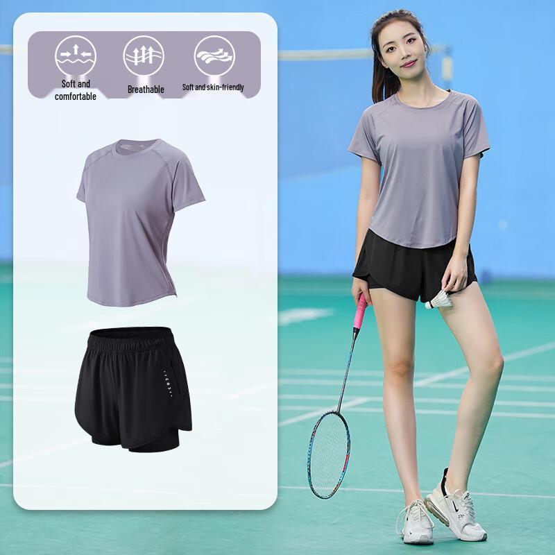 WEZHO Quick-Dry Loose-Fit Tennis & Outdoor Sportswear Set