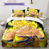 Vegito Muster Bettwäsche, Steppbett Set Bettbezug Kissenbezug Zuhause Geburtstagsgeschenk (1 Bettbezug + 2 Kissenbezüge, ohne Füllung)