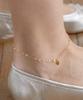 Halden Thin Chain Loop Anklet (A003_Gold)
