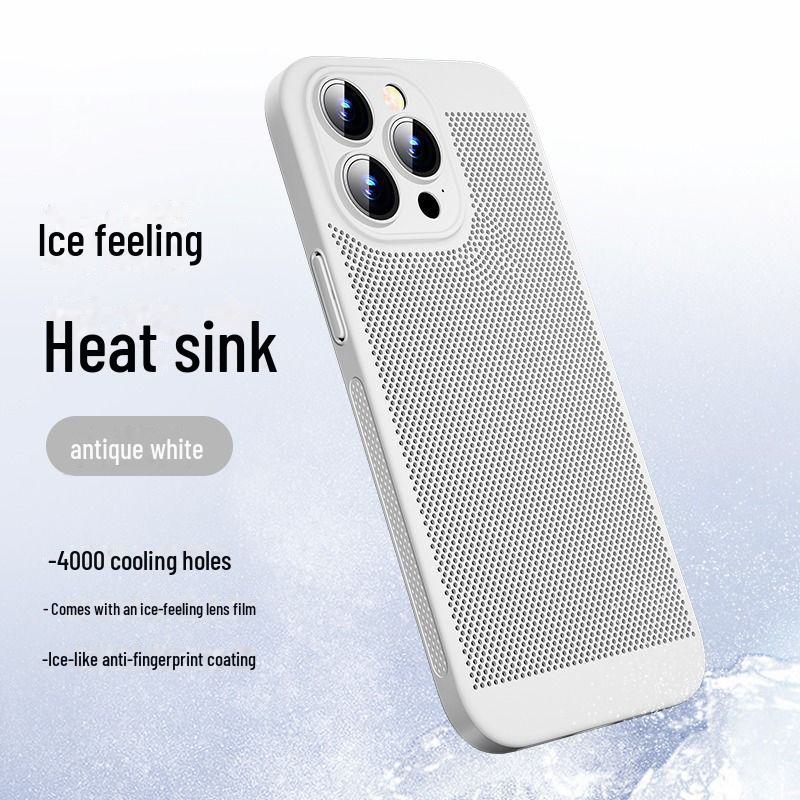 Husă mată ultra-subțire, respirabilă, pentru telefoanele Apple 11-15, cu plasă de disipare a căldurii.