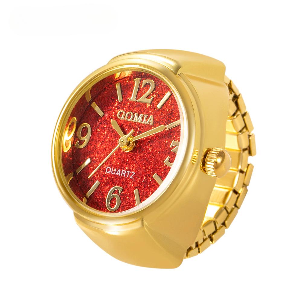 Paar Fingeruhr Ring Vintage Punk Elastisches Legierungsband Herren Damen Schmuck Uhr Römische Ziffern Zifferblatt 28 Stile Mini Quarzuhren