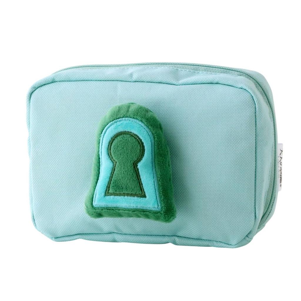Adult Illustrated Pouch Daisenryo Kofun the Tomb of Emperor (Traditionally Nintoku) (Light Blue) 001483-0003-01