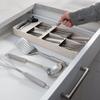 7 Compartment Cutlery Organizer Non-Slip Kitchen Utensil Storage Dish Rack BPA Free Space Saving Drawer Insert Dishwasher Safe