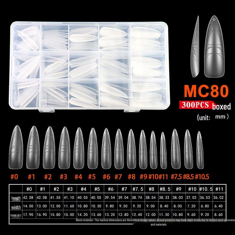 

Ultra-thin Seamless Nail Extension Stickers: No Filing Needed, Semi-Frosted, Transparent, Wearable, and Semi-Adhesive.