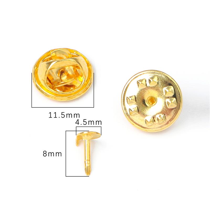 30 seturi/pungă Strângeți suport pentru insignă Închizătoare fluture Pin Spate Broșă Ambreiaj Capac de îngrijire Capac pentru legarea unghiilor Opritori pentru bijuterii din rodiu