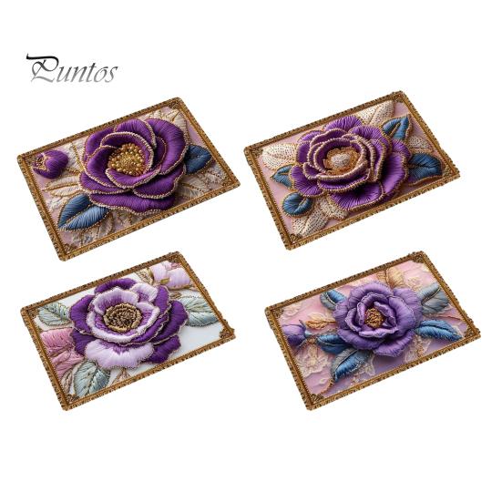 Door Clearance Rug Floor Mat Non-Slip Rubber Backing Absorbent Quick-Drying Bath Retro Low Profile Style 3D Flower Pattern Kitchen Shower Laundry Non