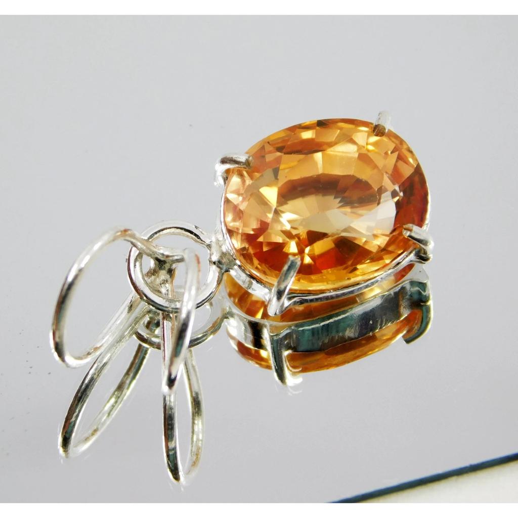 Certified 16.70 Ct Natural Yellow Citrine Oval Cut Premium Pendant Gemstone