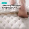 Memory Foam Badematte, die Fußrücken abwischen kann, dreidimensionale hügelige verschlüsselte und verdickte Badezimmermatte, weicher Rückprall