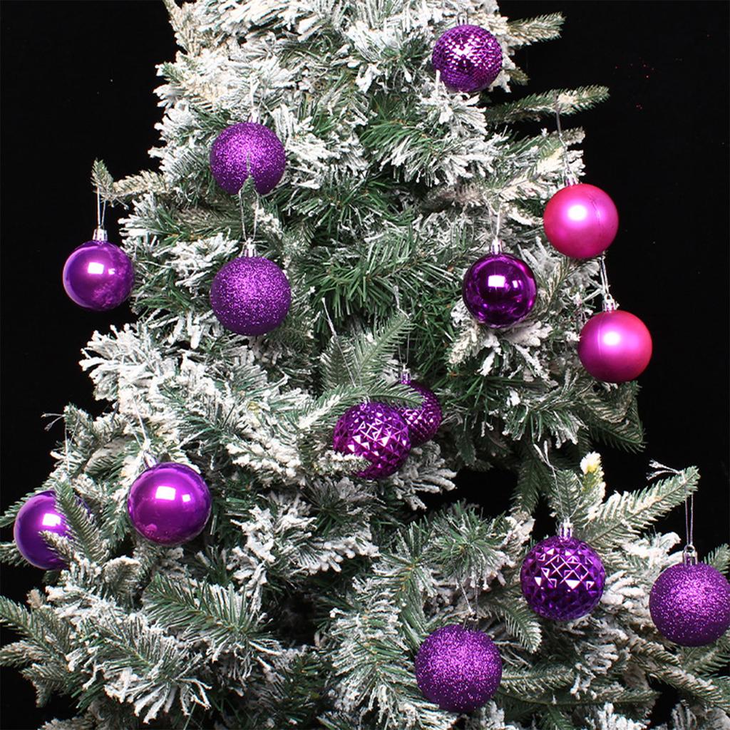 Christmas Ball Ornaments 36 Pcs Christmas Tree Decorations Set 2.4in Shatterproof Plain Color Plastic Balls for Holiday