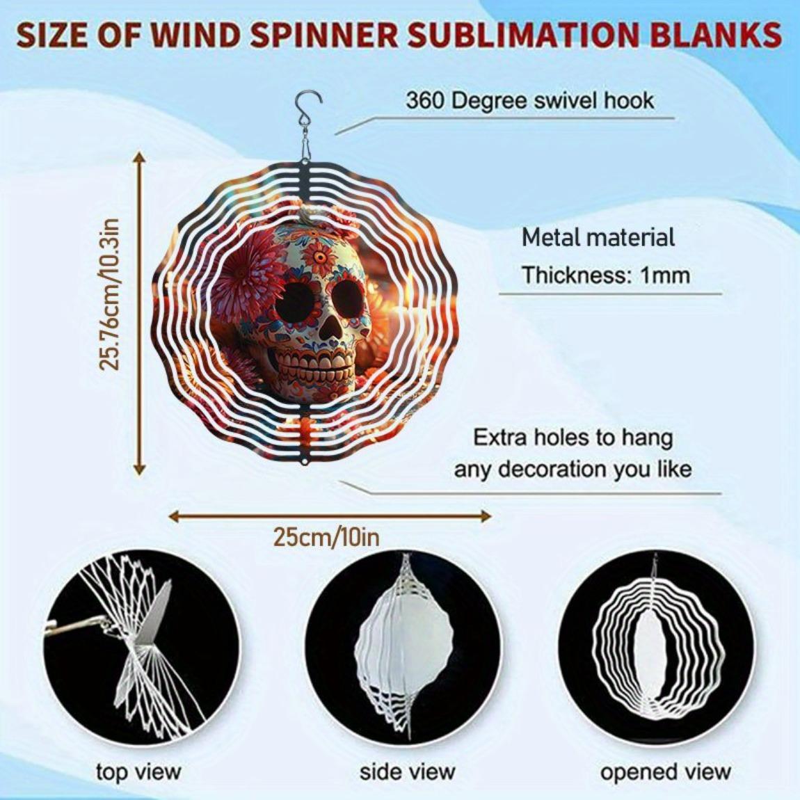 

Красочный ветряк-спиннер в виде черепа, уличный декор для сада, бесконечно вращающаяся ветряная мельница для двора, патио, фестиваля Хэллоуина и Дня мёртвых