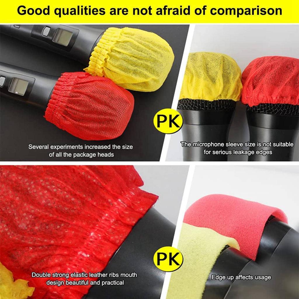 VEMART Disposable Microphone Covers 1600 Handheld Windshields for KTV Recording Studio Karaoke Mixed Colors