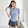 Summer fitness advanced short-sleeved top tight-fitting quick-drying training outdoor running sports yoga clothes women