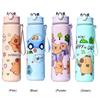 700ml Capybara Cute Water Cup with Straw & Handle Sports Water Bottle Large Capacity Travel Water Cup for Fitness Sports