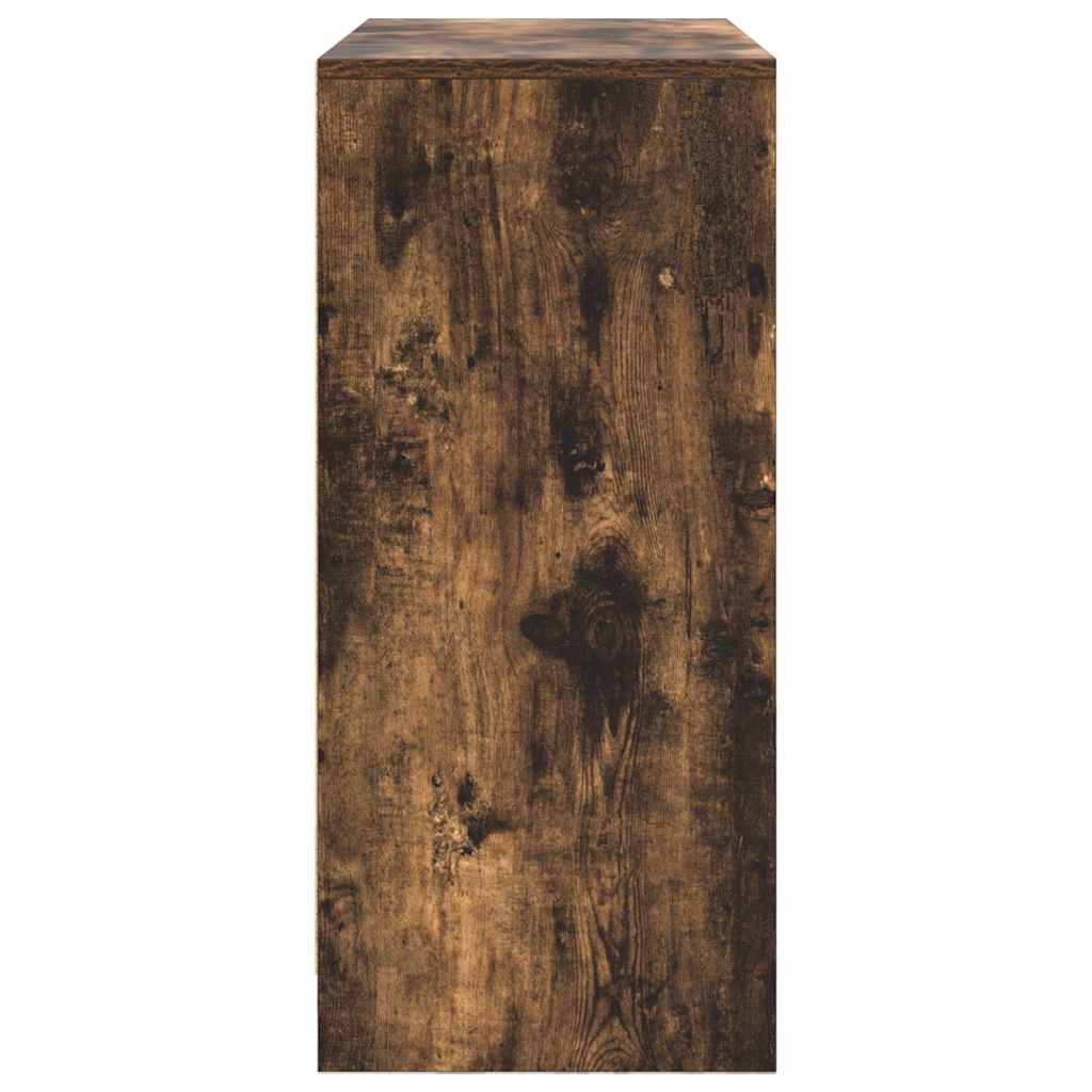 Sideboard with Drawer Smoked Oak Finish 80 x 34 x 76 cm Engineered Wood