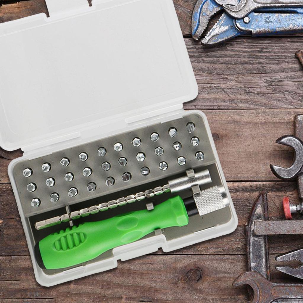 Mini Präzisionsschraubendreher-Set 32 in 1 Magnetisches Reparaturwerkzeugset Kompakt für Mobiltelefon PC Laptop Uhr & Computer